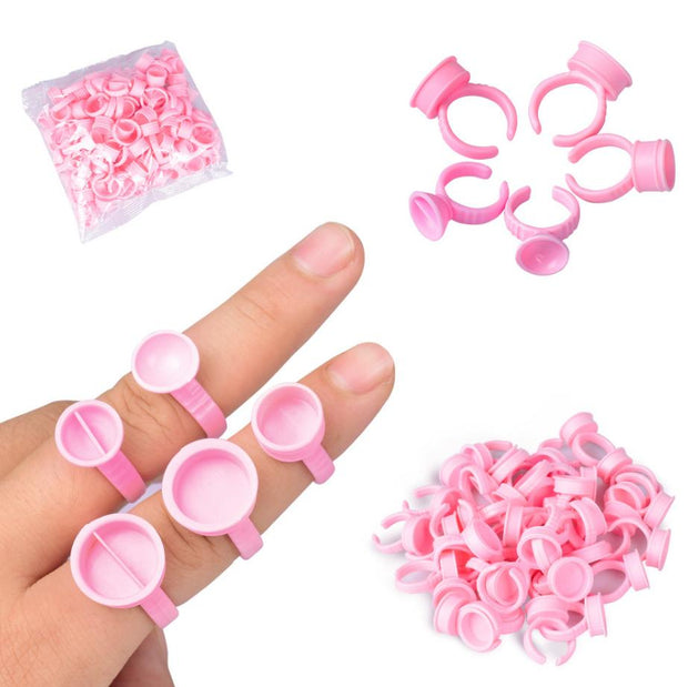 Medium Pink Microblading Pigment Finger Rings